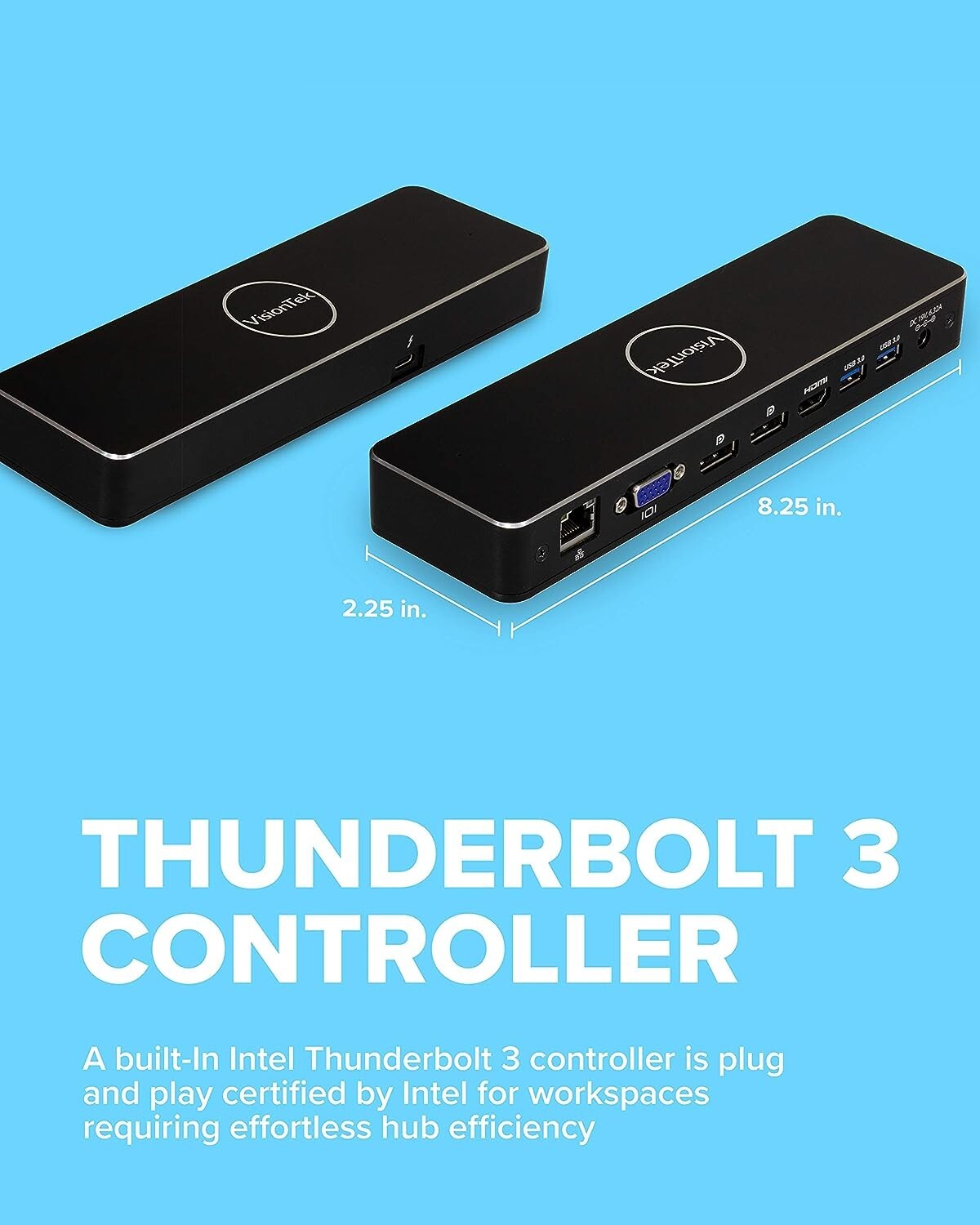 VisionTek VT5000 – Estación de Acoplamiento Thunderbolt 3 (Dock)