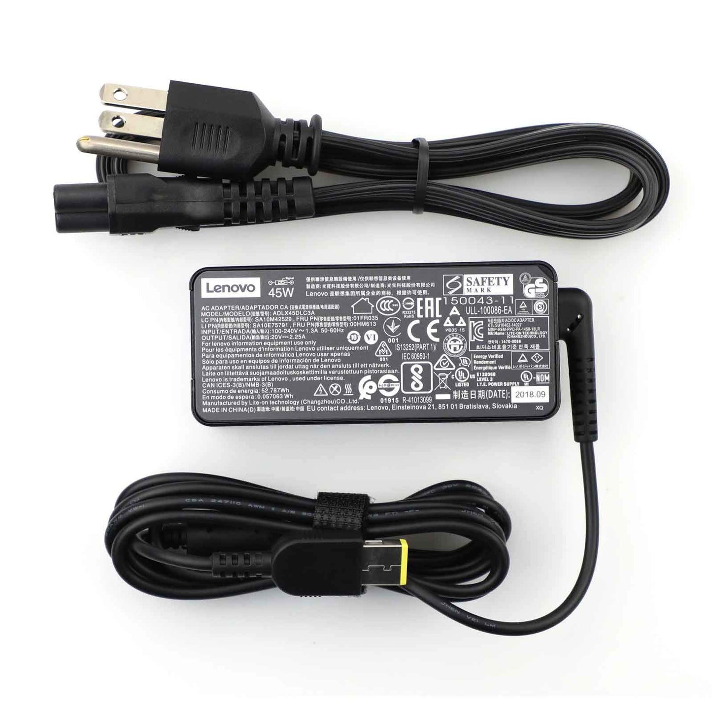 Adaptador de Corriente Lenovo 45W 20V 2.25A – Slim Tip