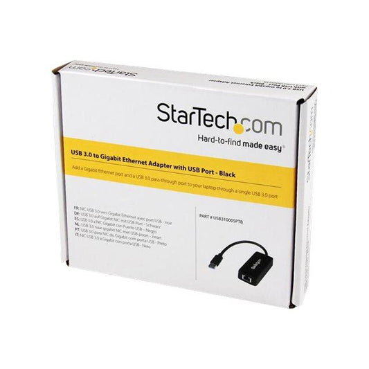 3-Port USB 3.0 Hub con Gigabit Ethernet – Diseño portátil en aluminio