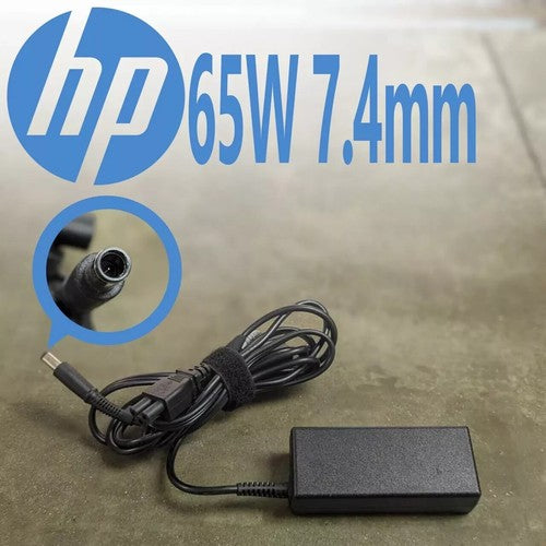 HP 65 W – Adaptador AC con Punta Gruesa (7.4 × 5.0 mm con pin central)