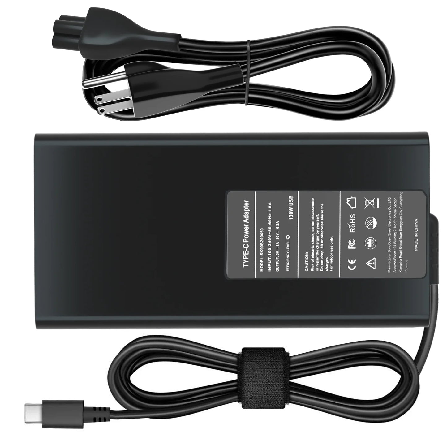 Dell 130 W USB‑C – Adaptador AC Power Delivery (Slim, GaN)
