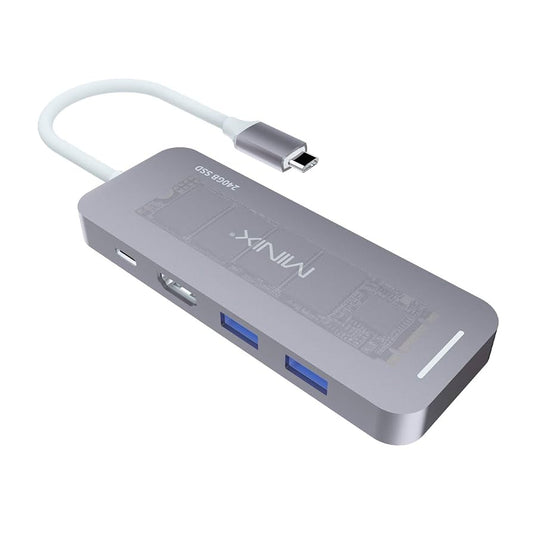 Hub USB‑C Multi‑Puerto con SSD 240 GB y HDMI 4K
