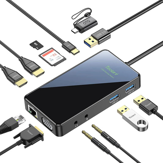 Teolant USB-C Docking Station 12 en 1 – Triple Display